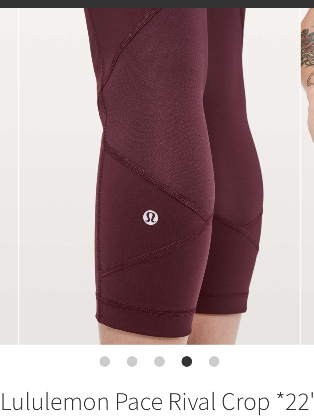 Lululemon Pace Rival Crop 22" - Picture 3 of 8